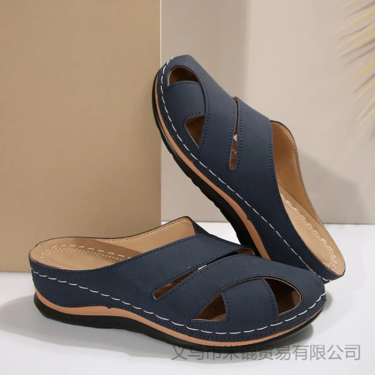 Round Toe Wedge Sandals