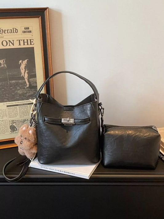 Buckle Leather Crossbody Bag