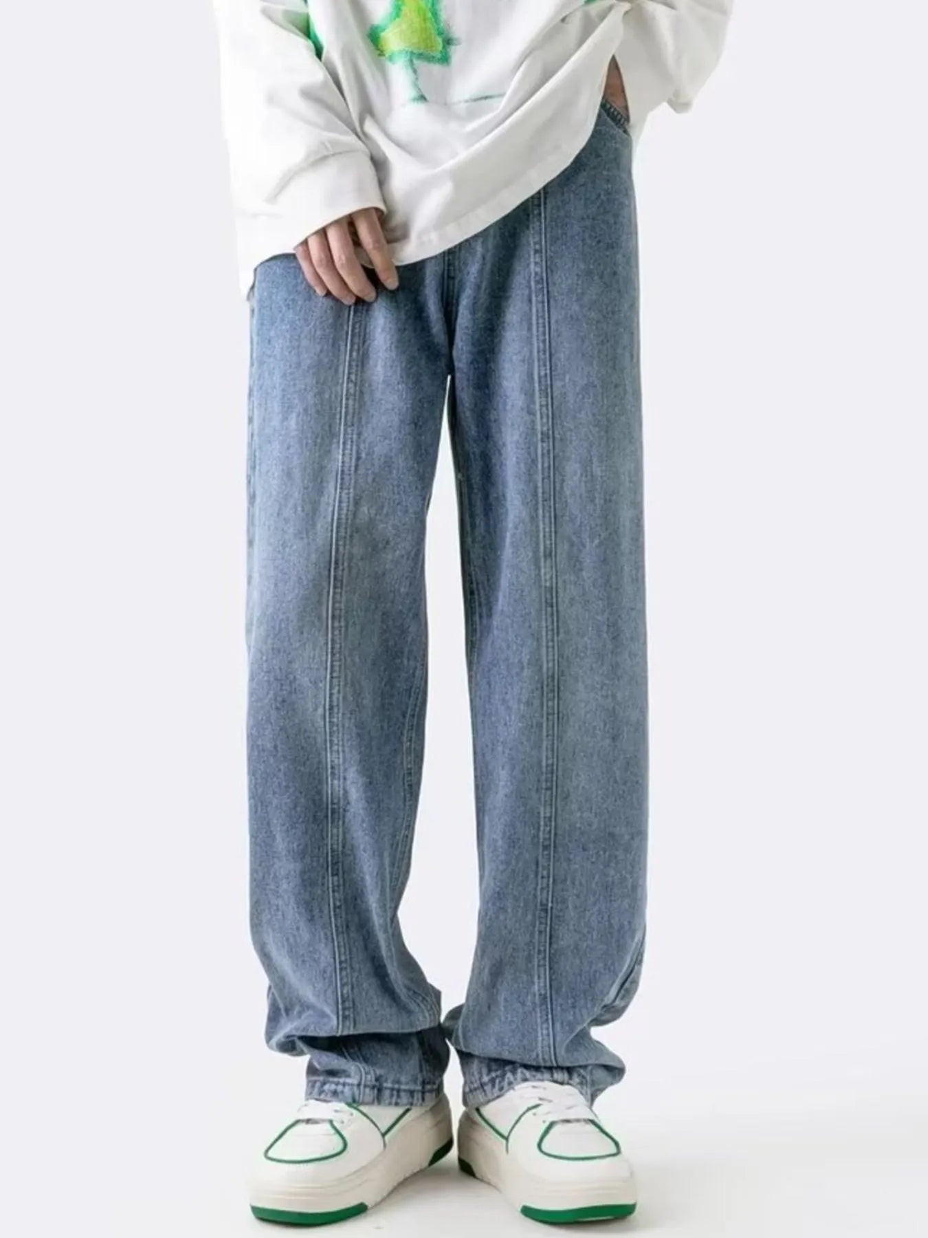Men's Plus Size Wide Leg Relaxed Fit Jeans