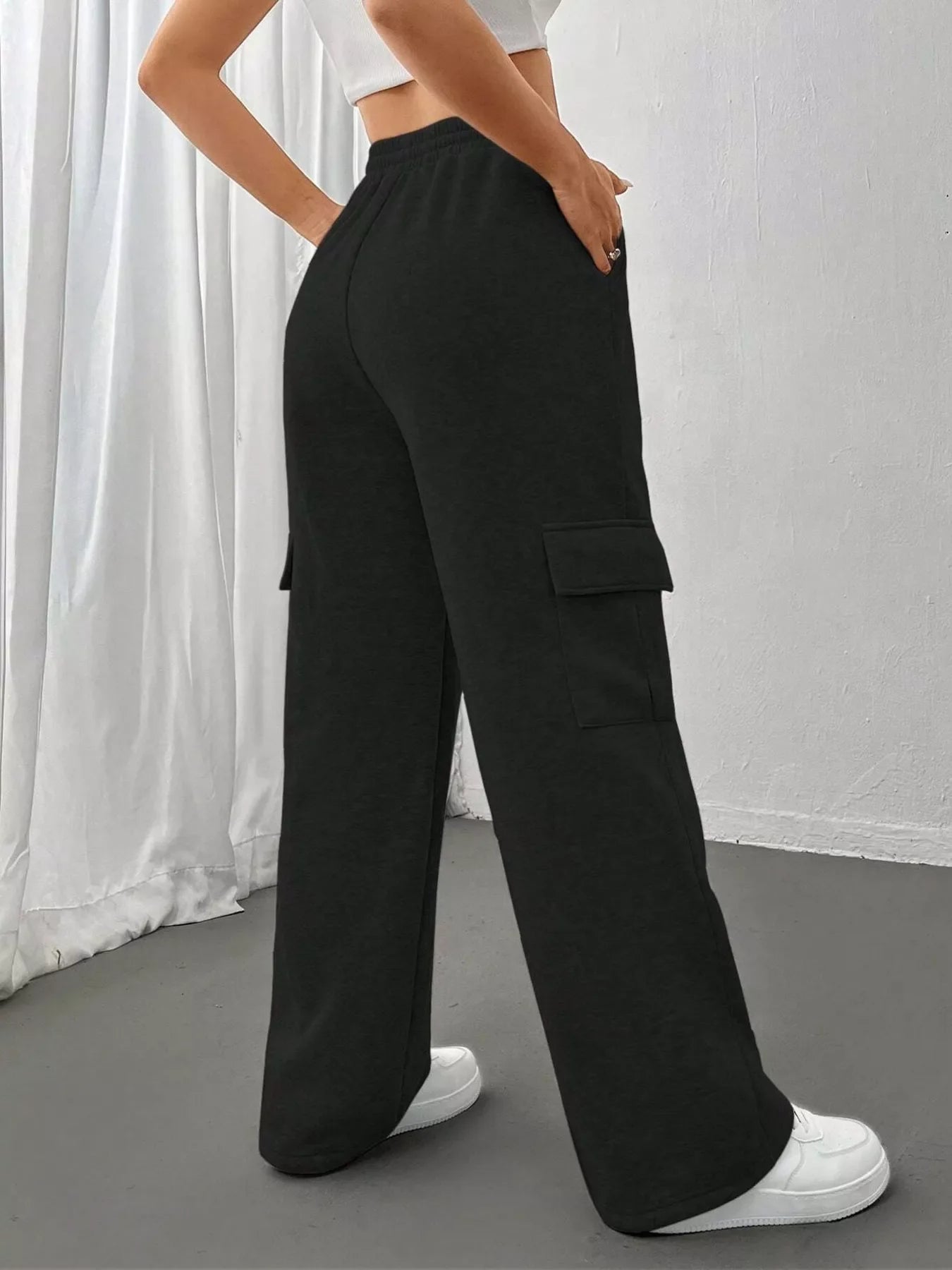Relaxed Fit Pants with Drawstring Waist
