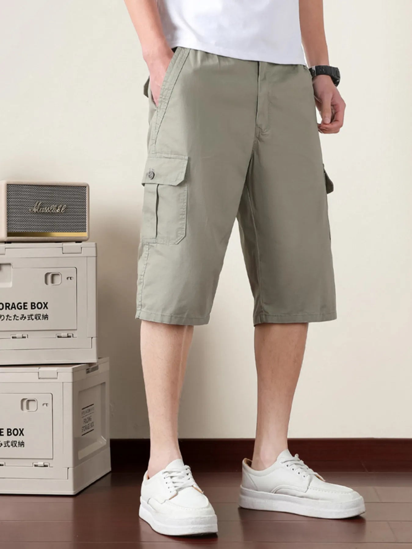 Men's Plus Size Cargo Shorts with Pockets