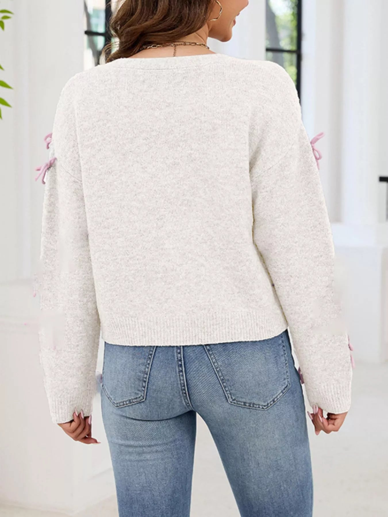 Bow Button Up Cardigan