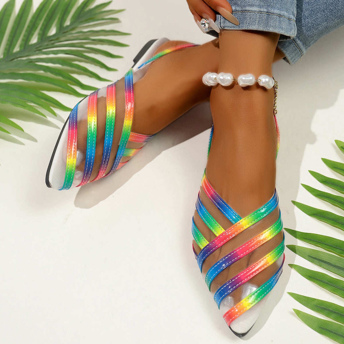 Point Toe Slingback Sandals