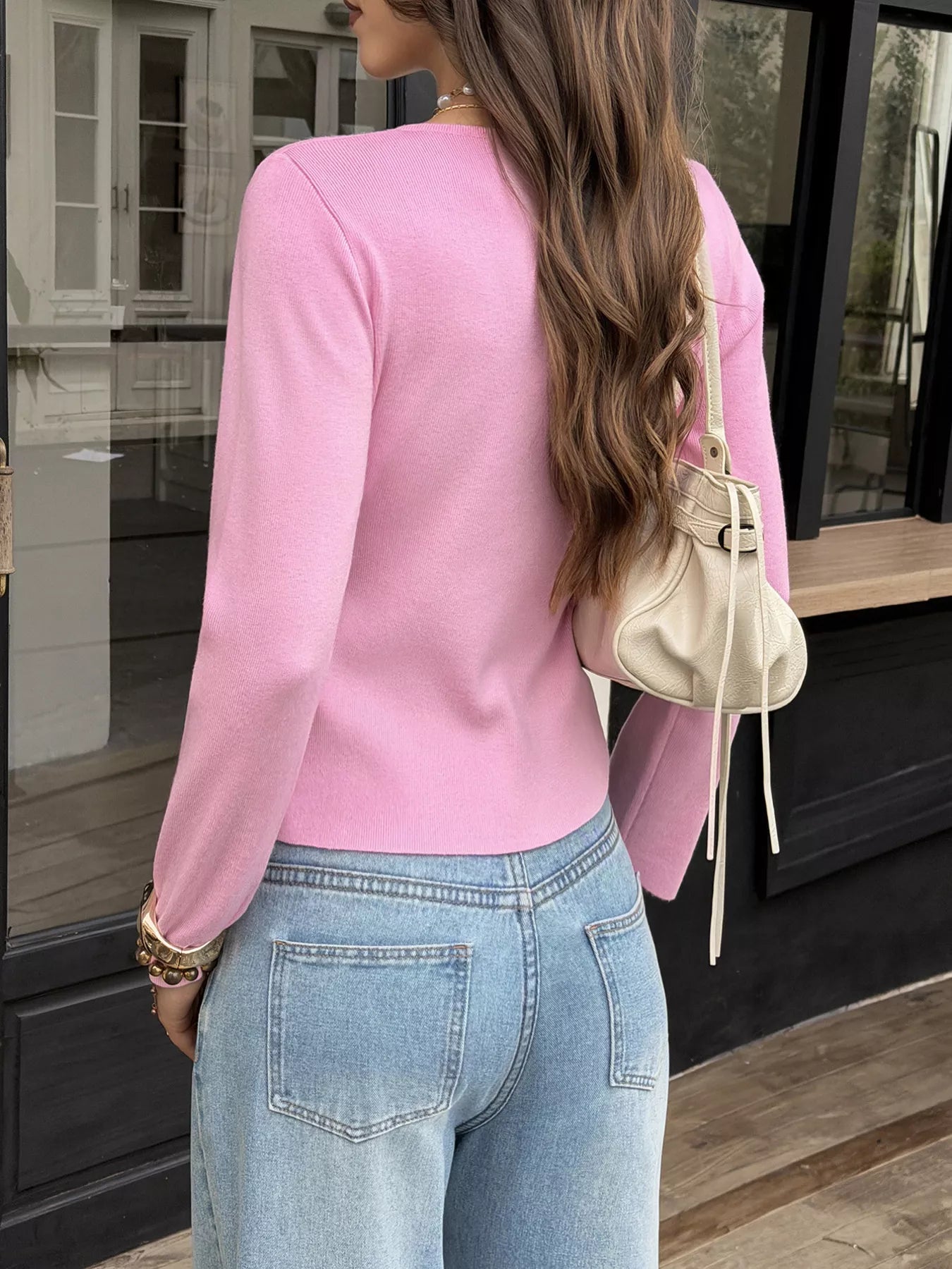 Button-Up Long Sleeve Cardigan