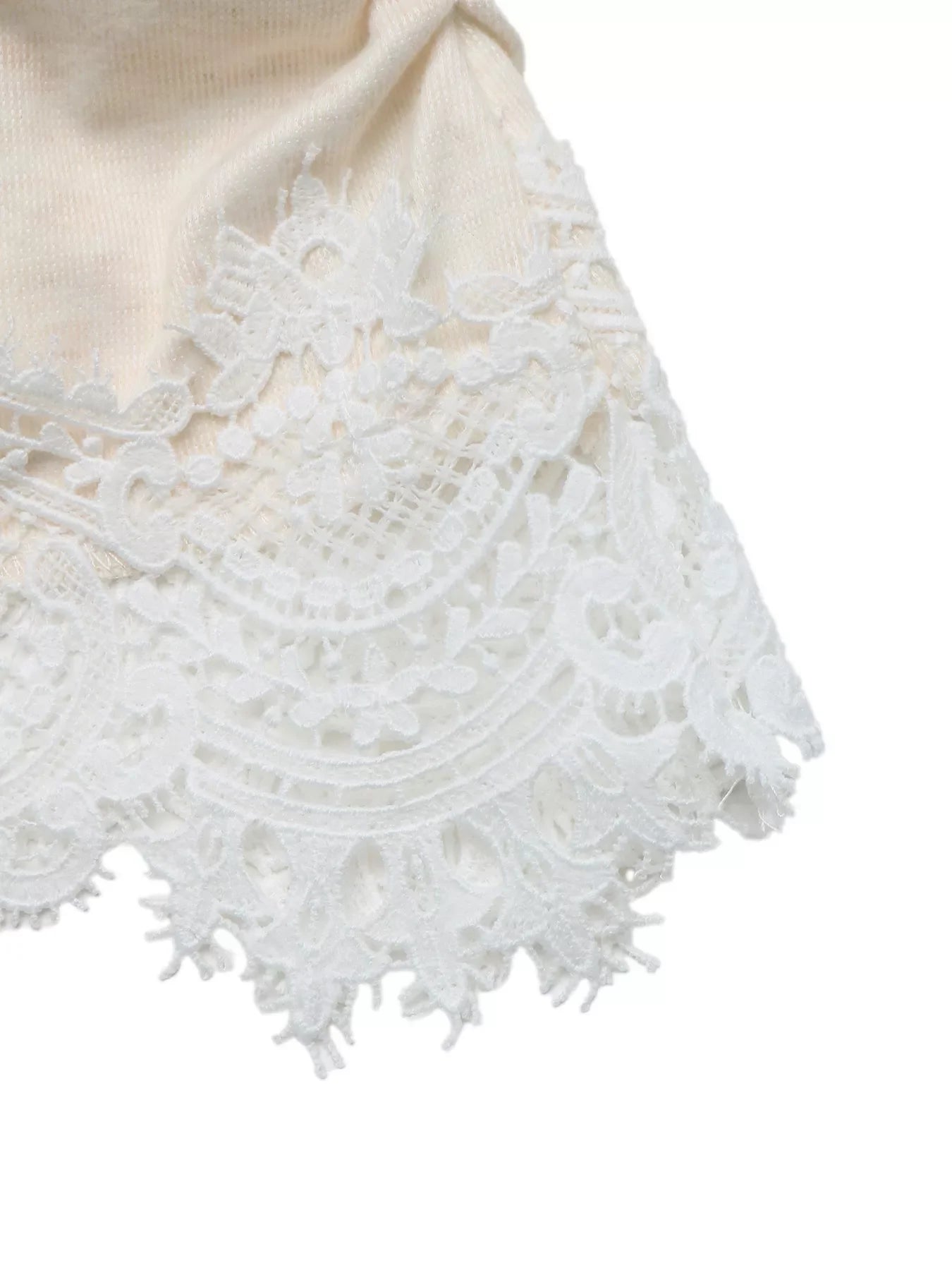 Lace Trim Long Sleeve T-Shirt