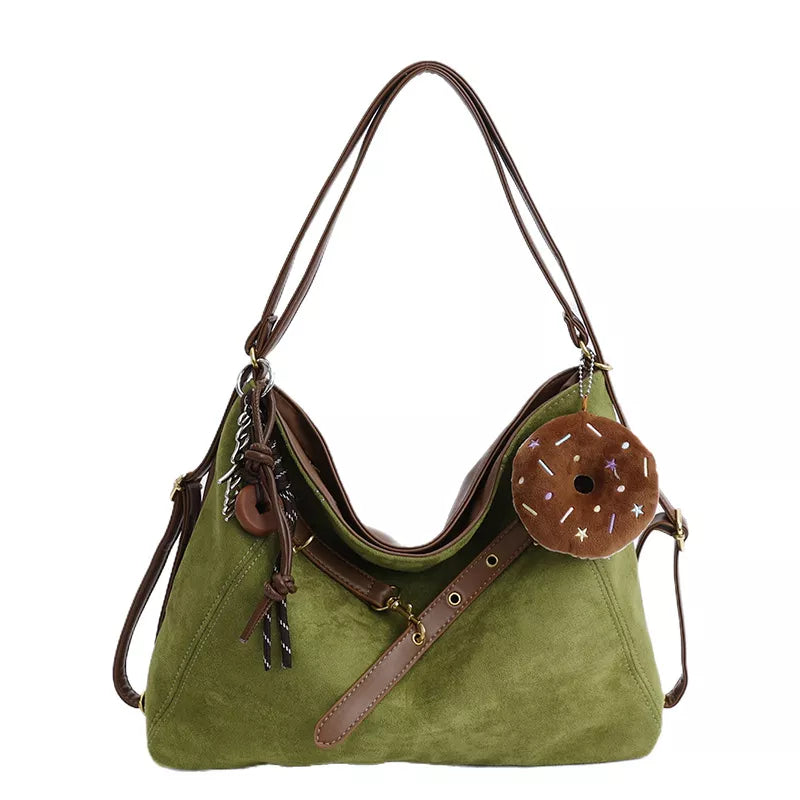 Adjustable Strap Handbag with Charm