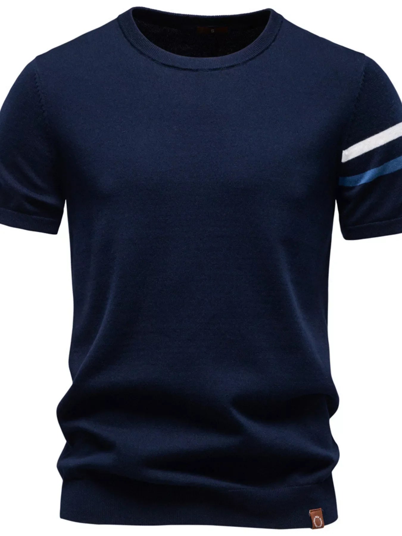 Men's Casual Striped Sleeve T-Shirt