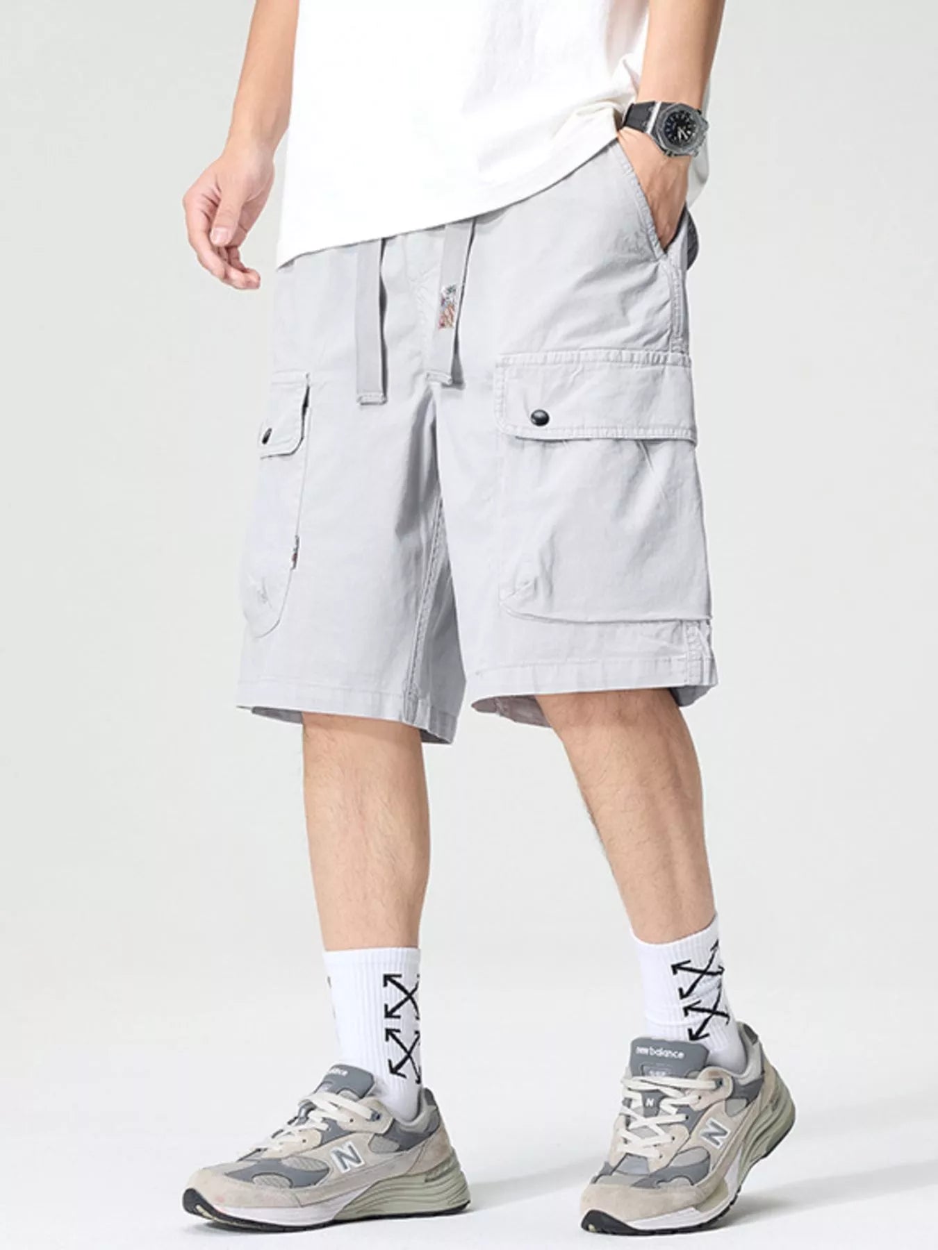Men's Full Size Drawstring Loose Fit Shorts Plus Size