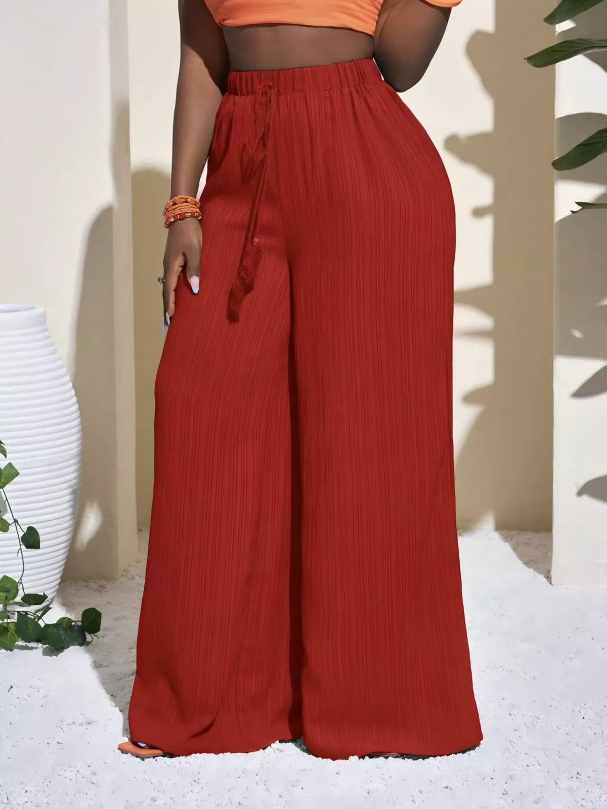 High-Waisted Wide-Leg Pants