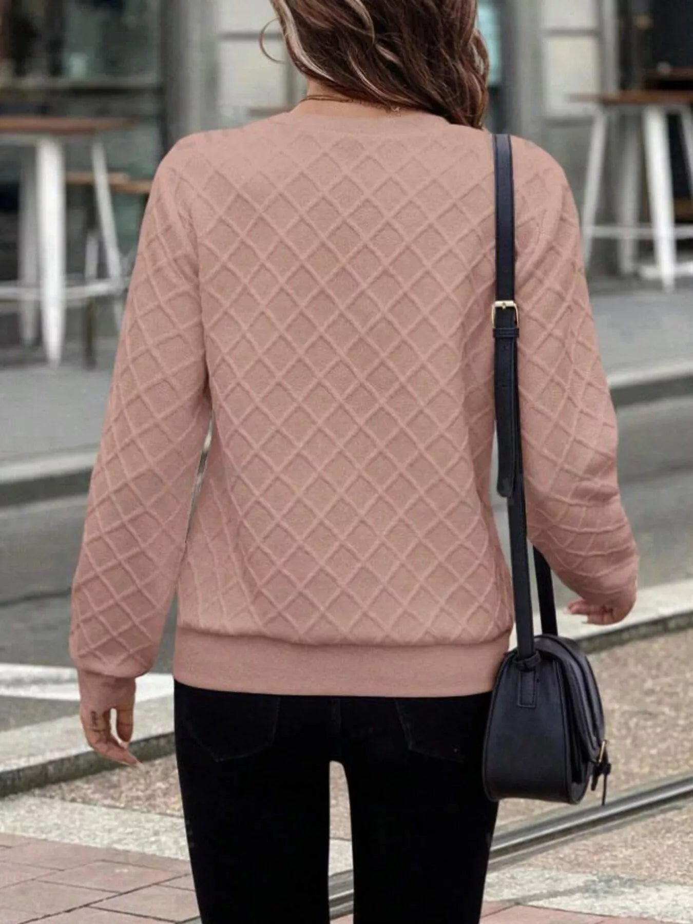 Textured Quarter-Zip Sweatshirt