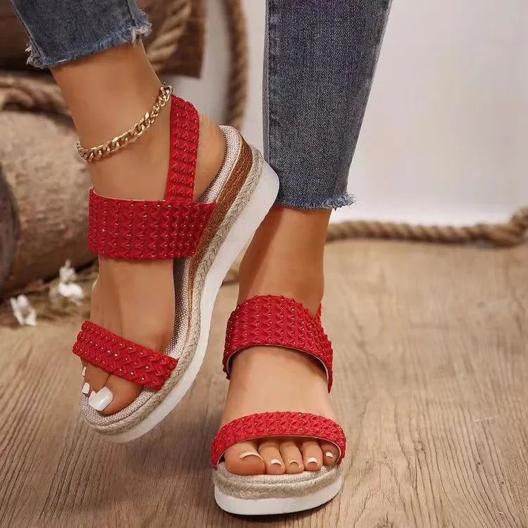 Peep Toe Wedge Sandals