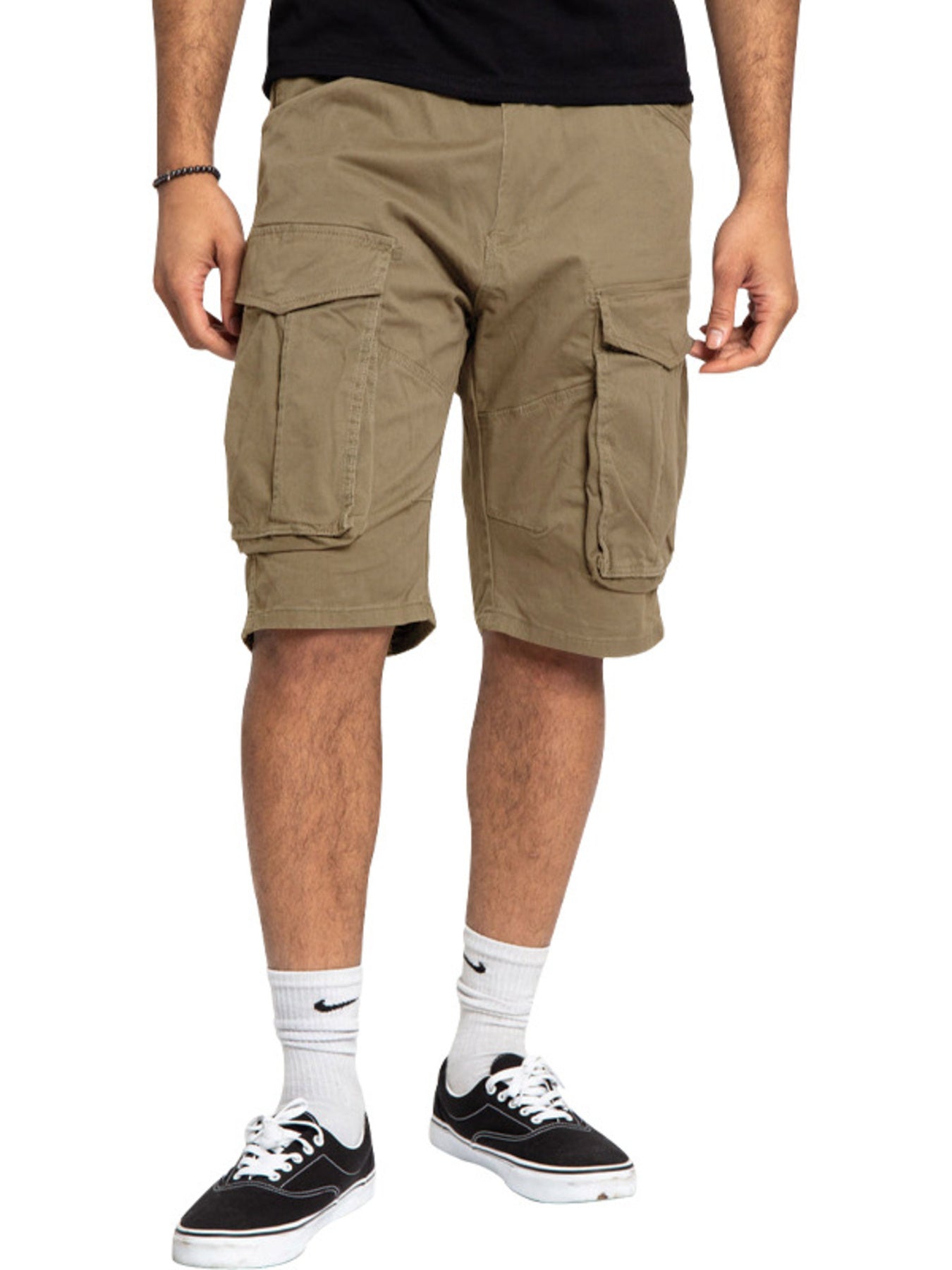 Men's Full Size Cargo Shorts with Multiple Pockets Plus Size