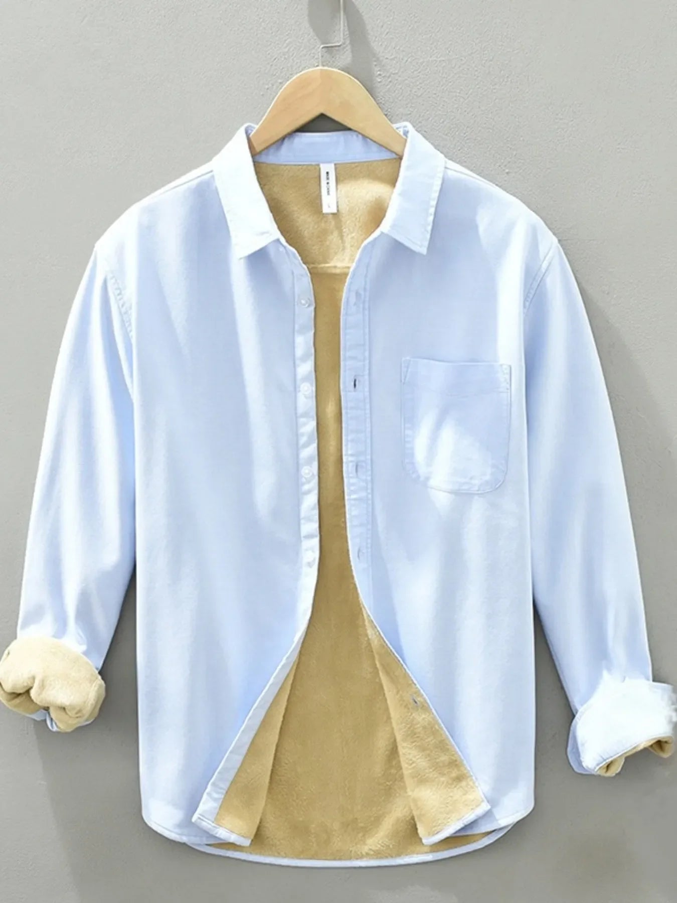 Men's Plus Size Button Up Long Sleeve Shirt