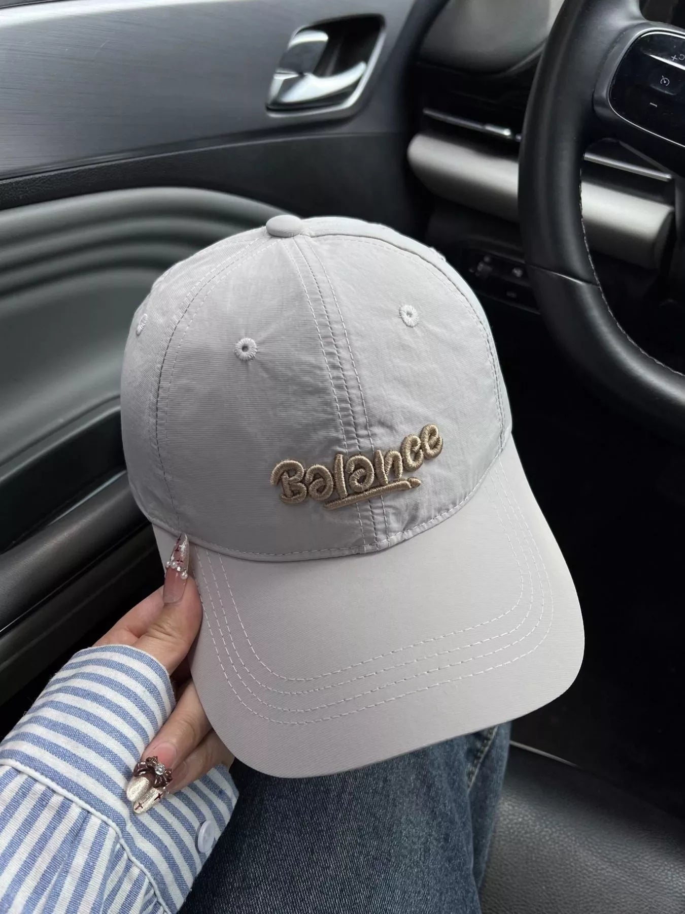 Embroidered Letter Baseball Cap