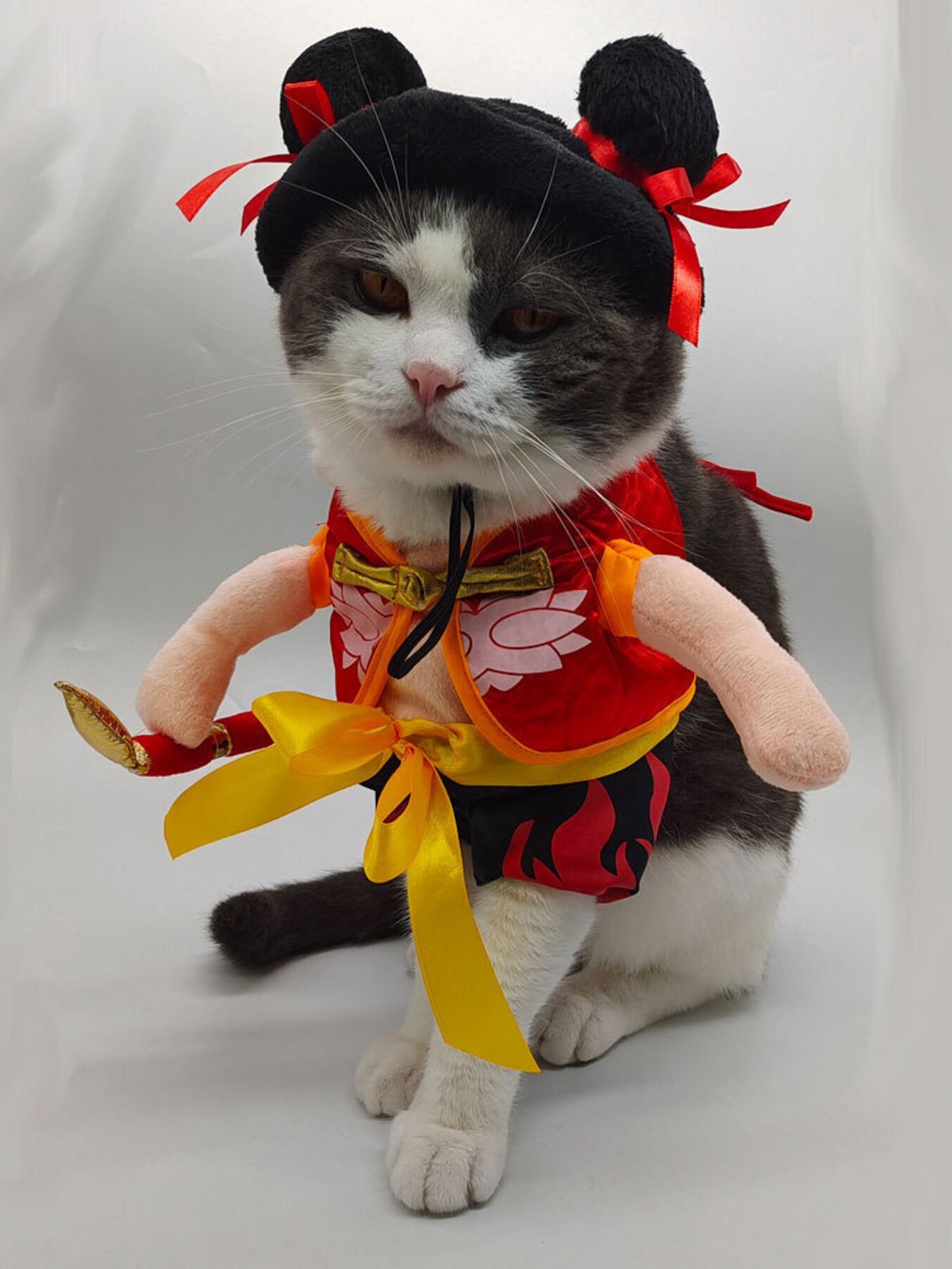 Nezha Pet Jumpsuit with Weapon