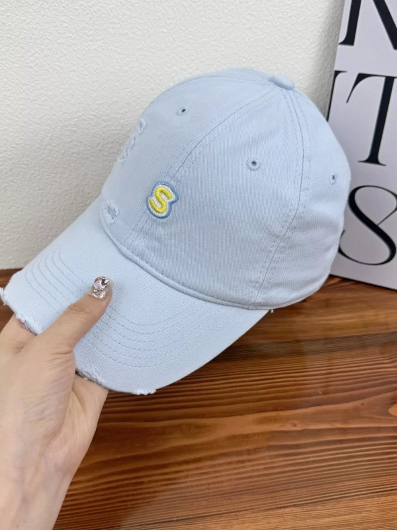 Distressed Embroidered Baseball Cap