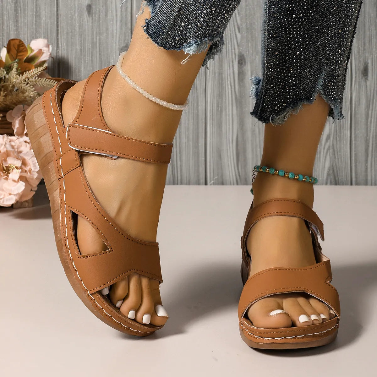 Open Toe Wedge Sandals
