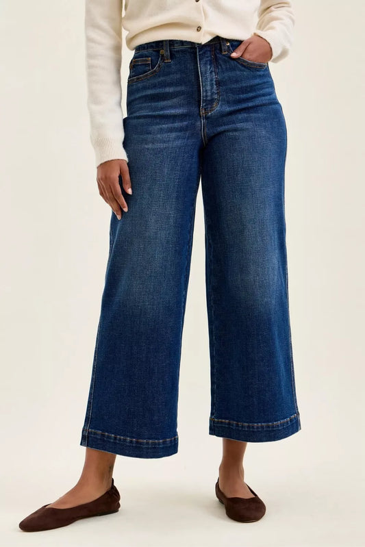 Judy Blue High Waist T.C. Claudia Ankle Wide Jeans