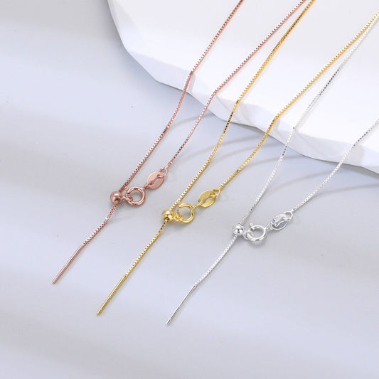 925 Sterling Silver Chain Adjustable Necklace