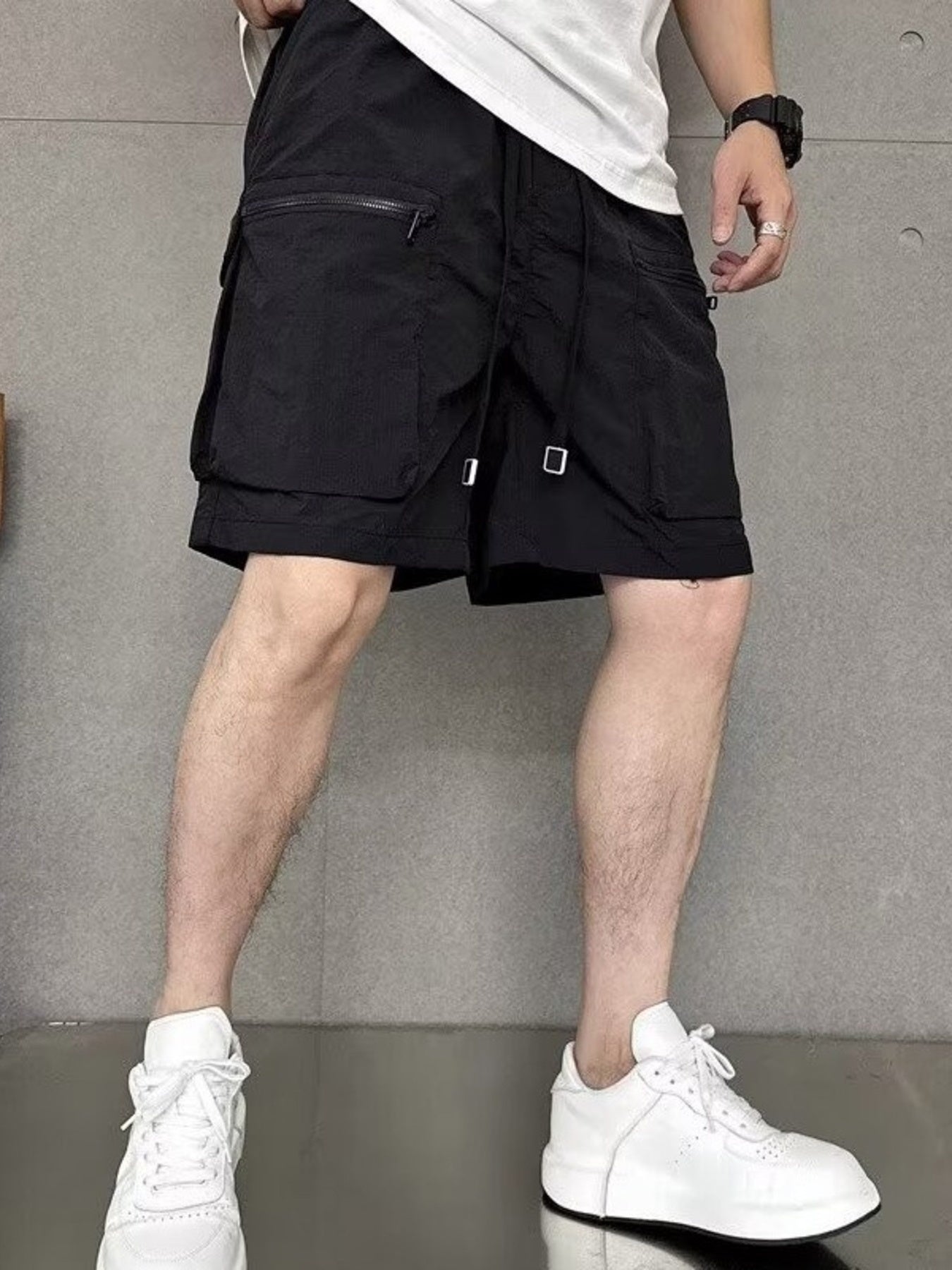 Men's Plus Size Multi-Pocket Relaxed Fit Cargo Shorts