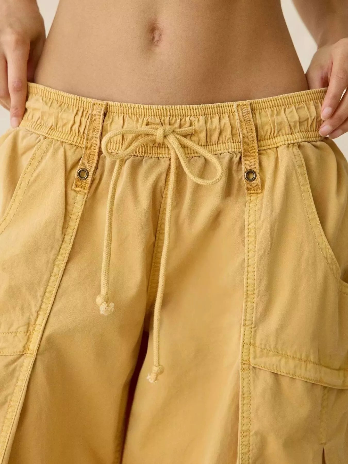 High-Waisted Cargo Wide-Leg Pants