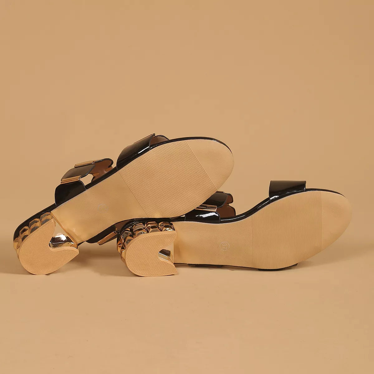 Open Toe Block Heels Sandals