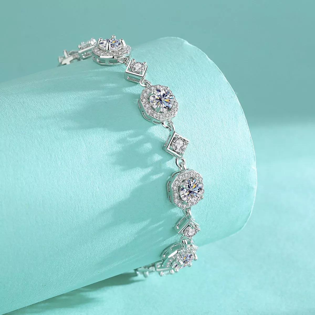 4 Carat 925 Sterling Silver Moissanite Bracelet