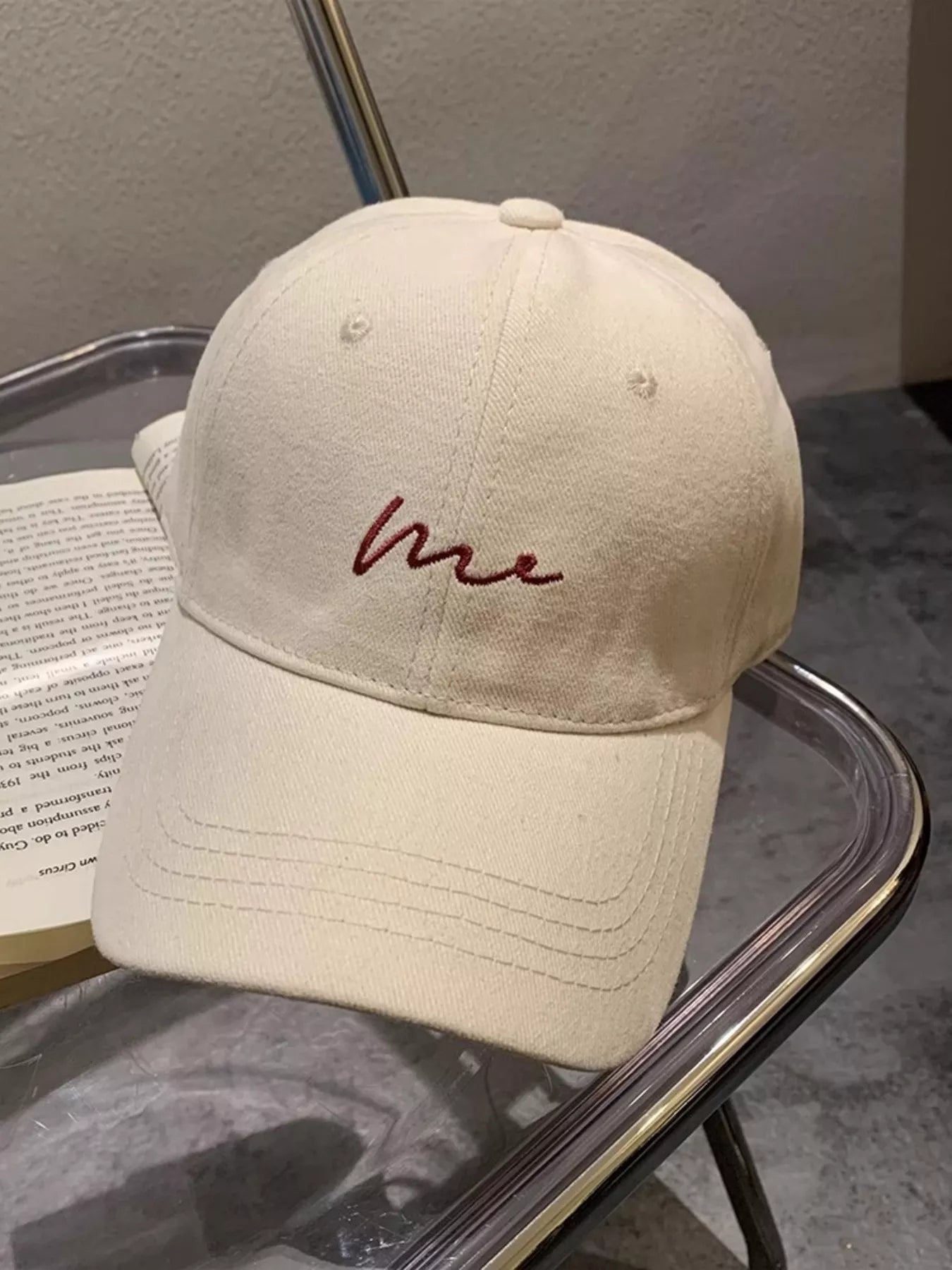 Embroidered Letter Baseball Cap