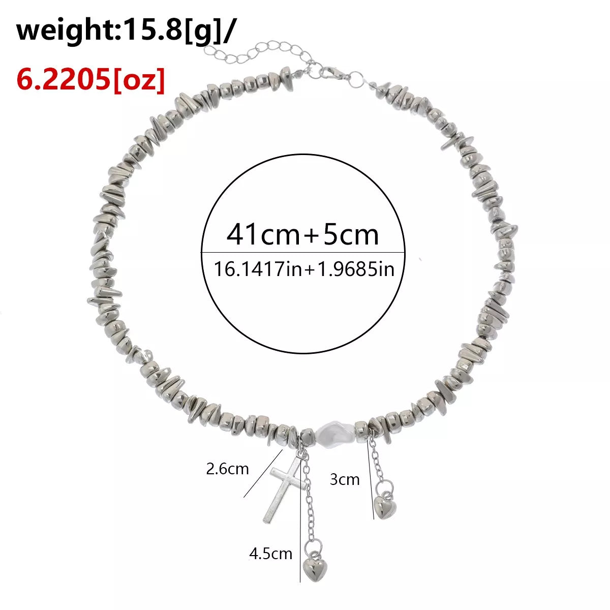 Chunky Chain Cross Pendant Necklace