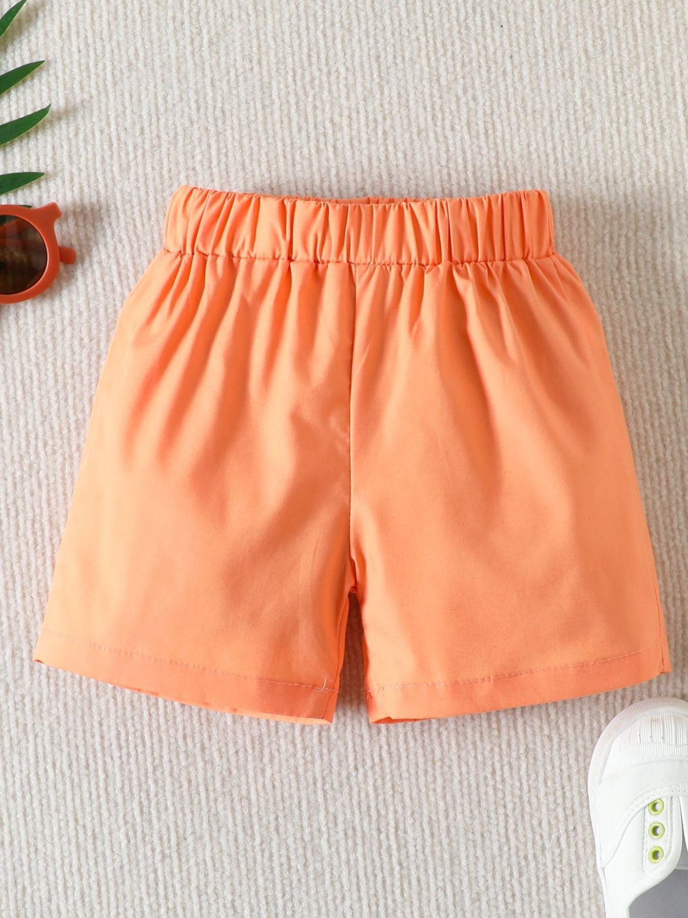 Children's Tropical Print Button-Up Shirt & Shorts Set