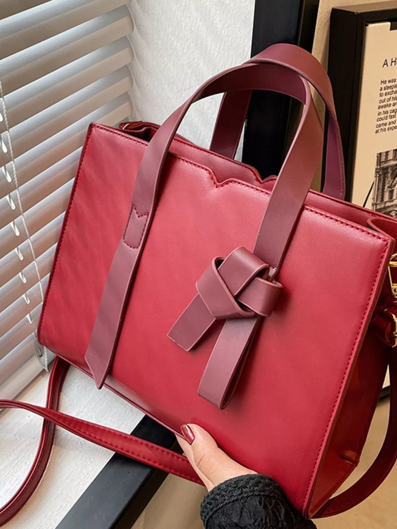 Faux Leather Tote Bag
