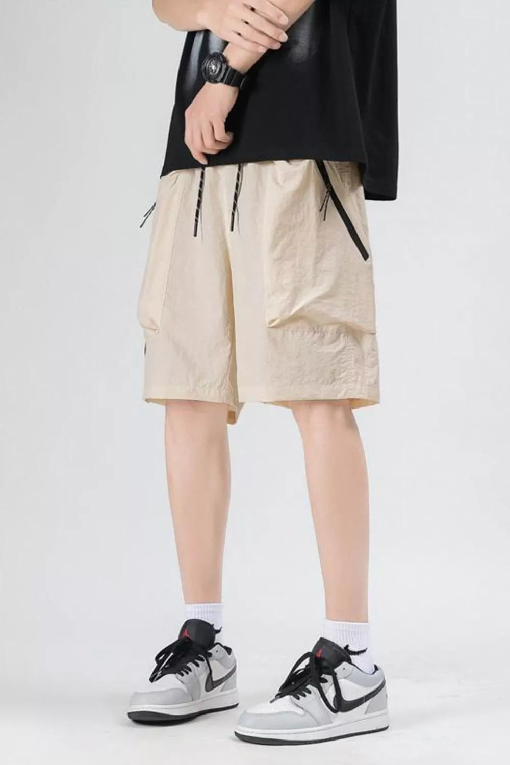Men's Plus Size Cargo Pocket Relaxed Fit Shorts