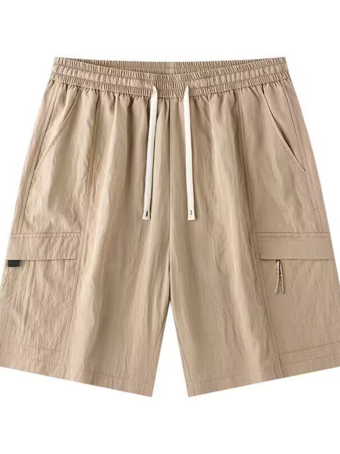 Men's Plus Size Drawstring Relaxed Fit Cargo Shorts