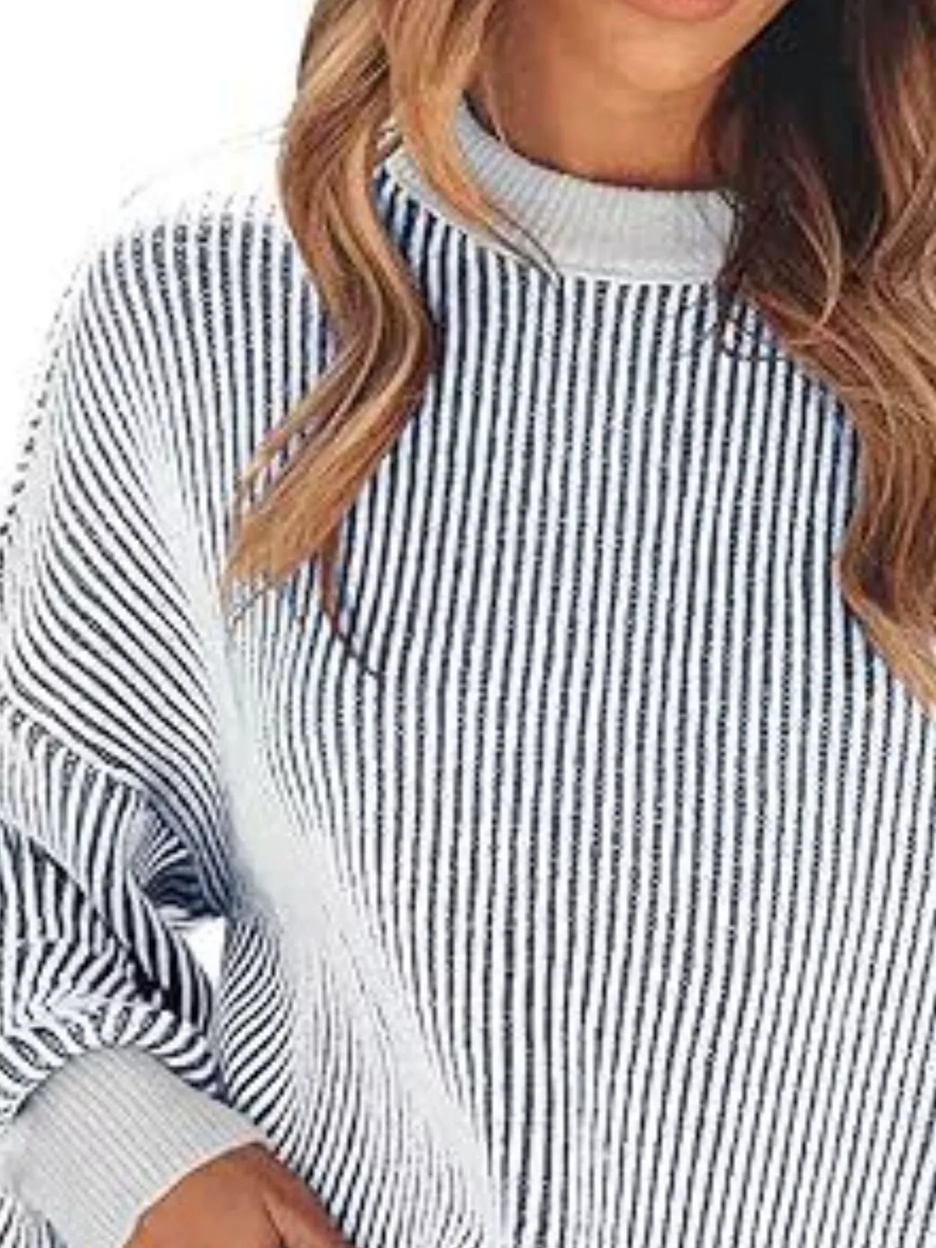 Stripe Dropped Shoulder Sweater