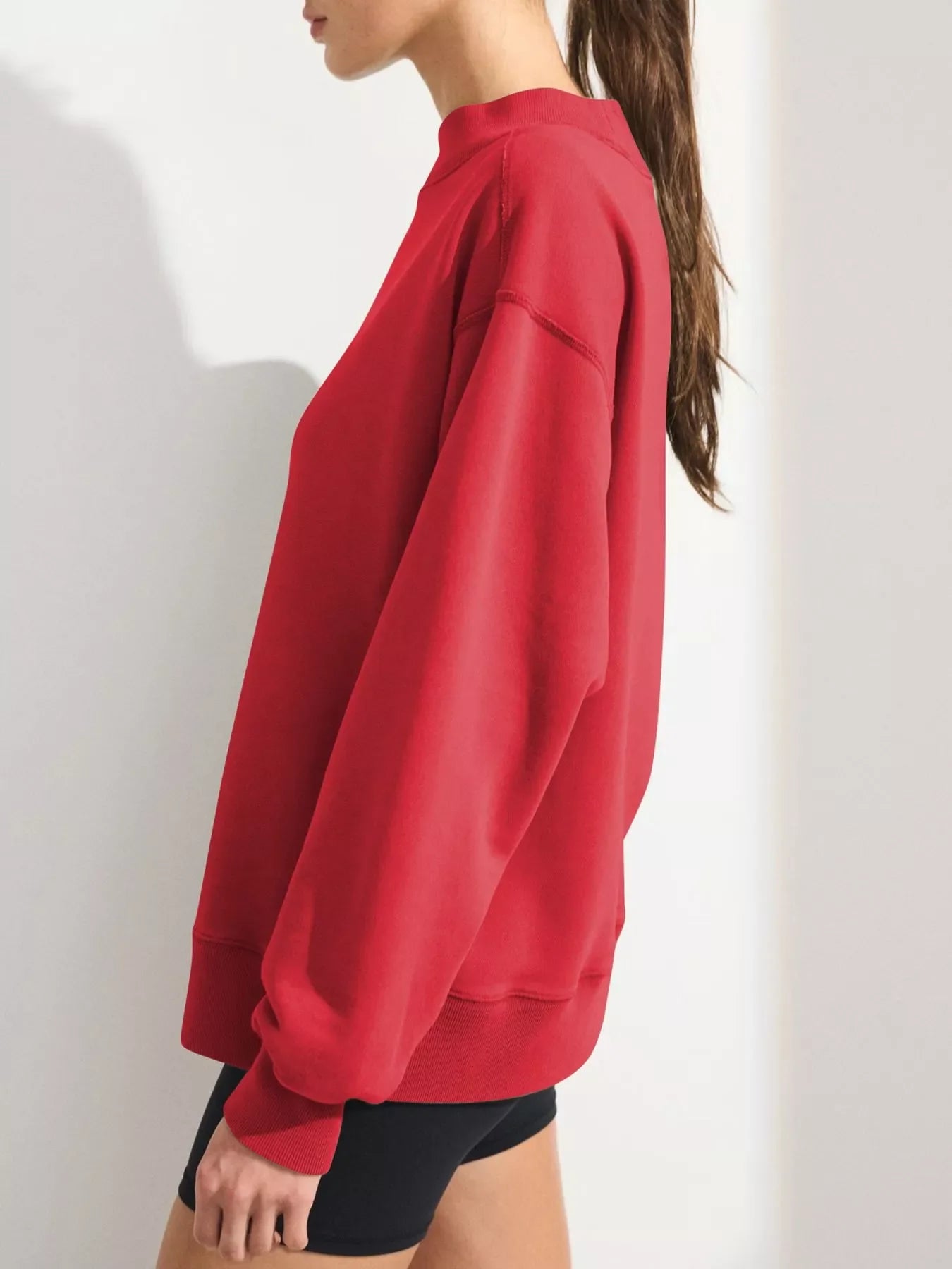 Mock Neck Oversized Sweatshirt