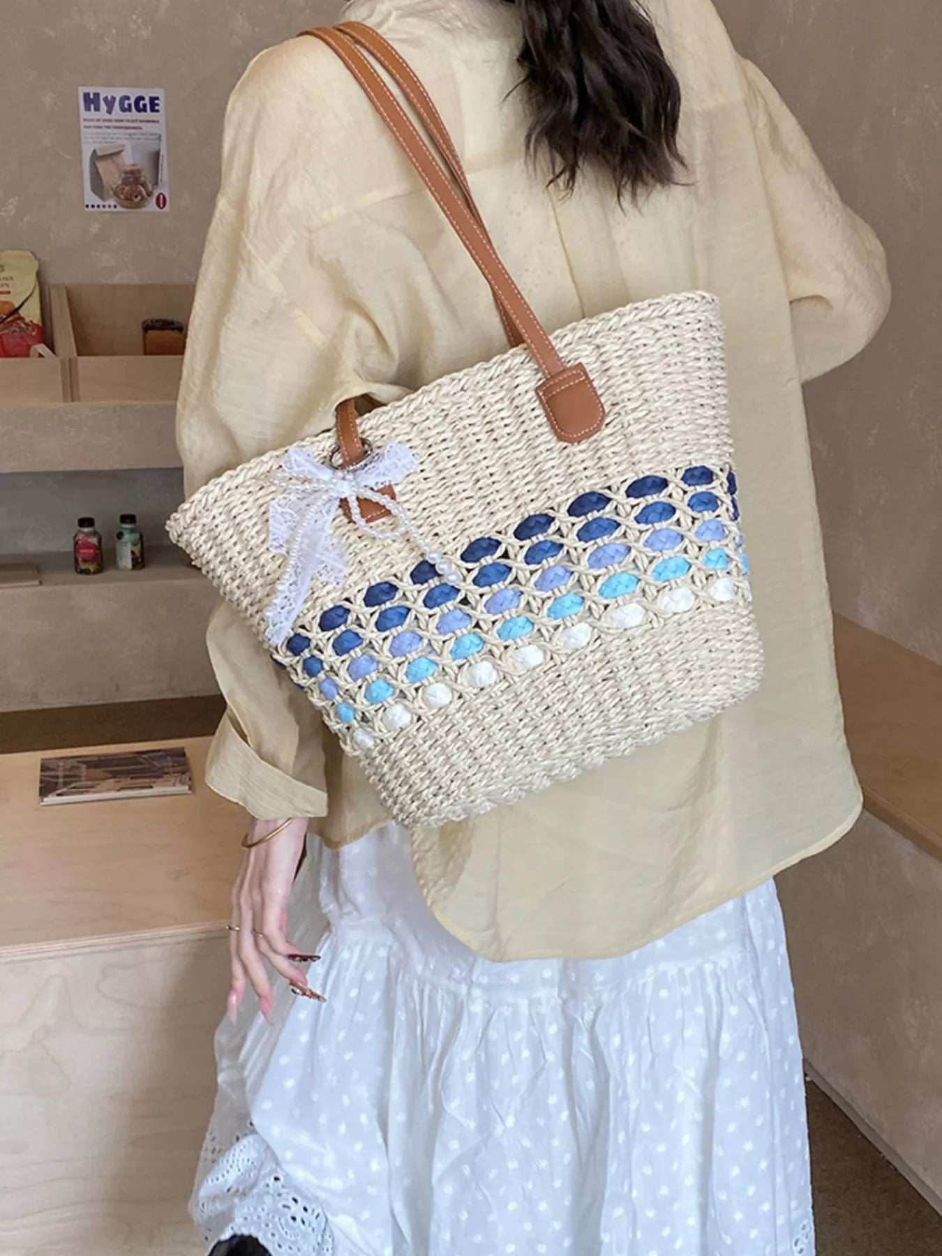 Woven Straw Shoulder Bag