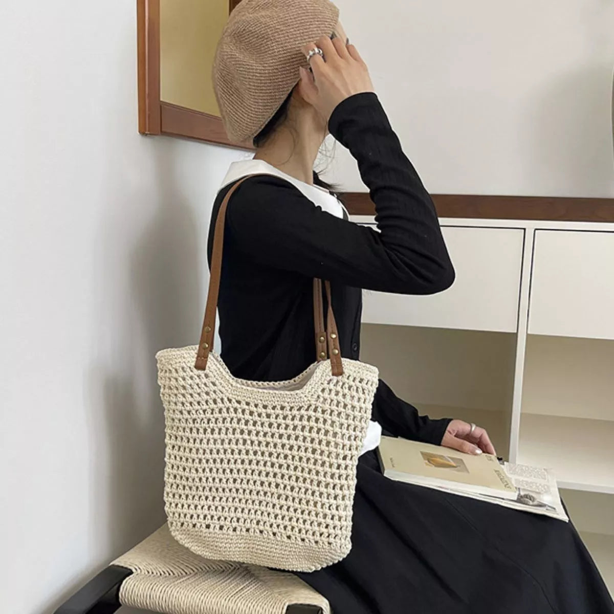 Crochet Knit Shoulder Bag