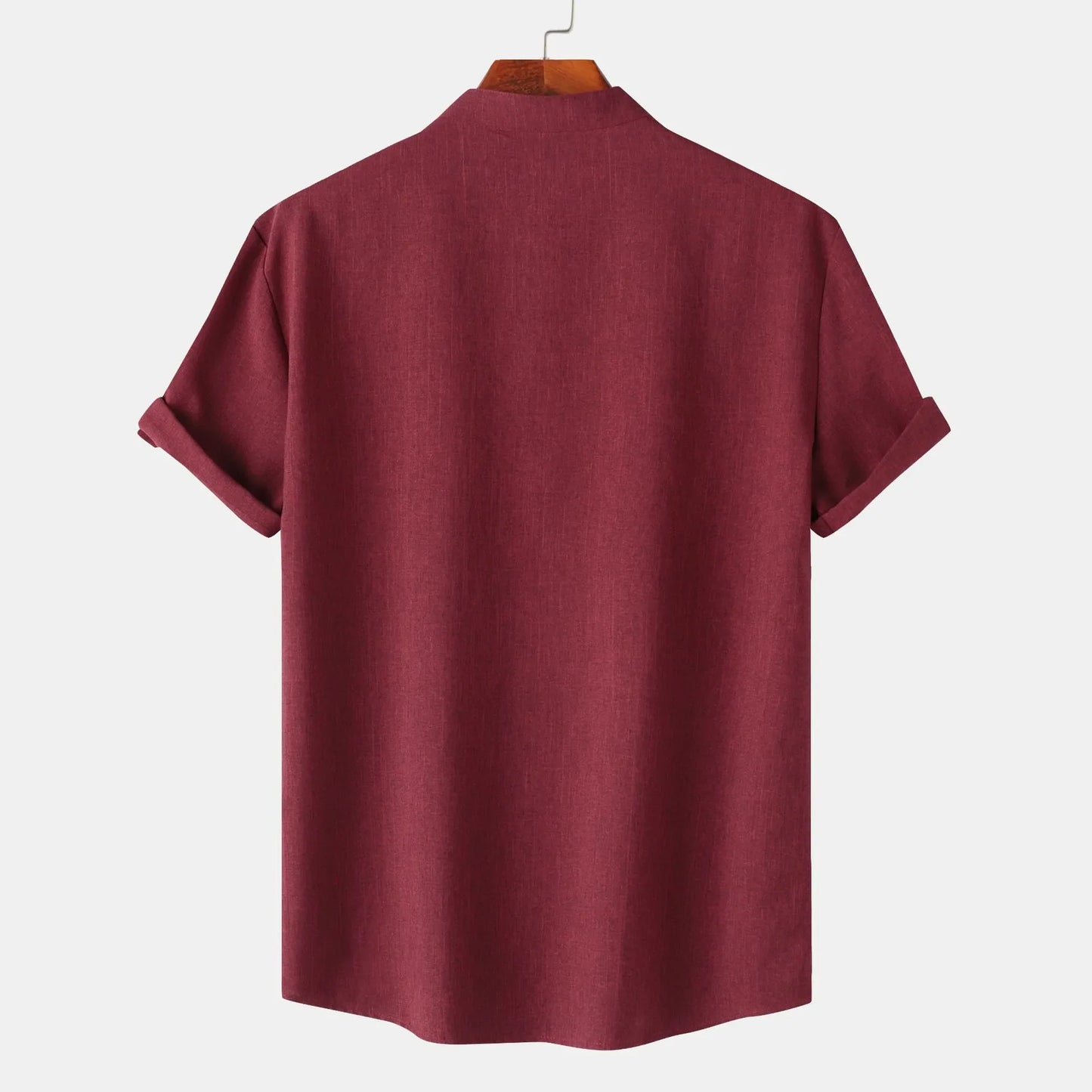 Men's Button Detail Short Sleeve Blouse