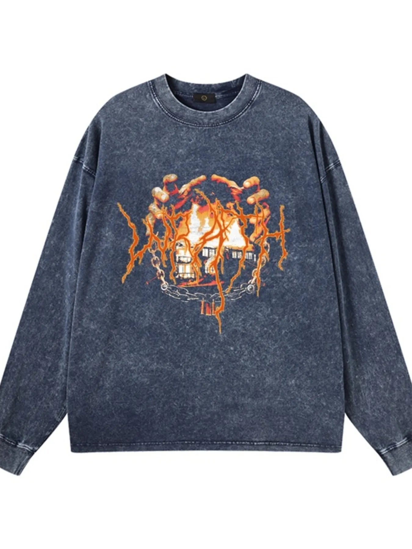 Men's Graphic Oversized Long Sleeve T-Shirt