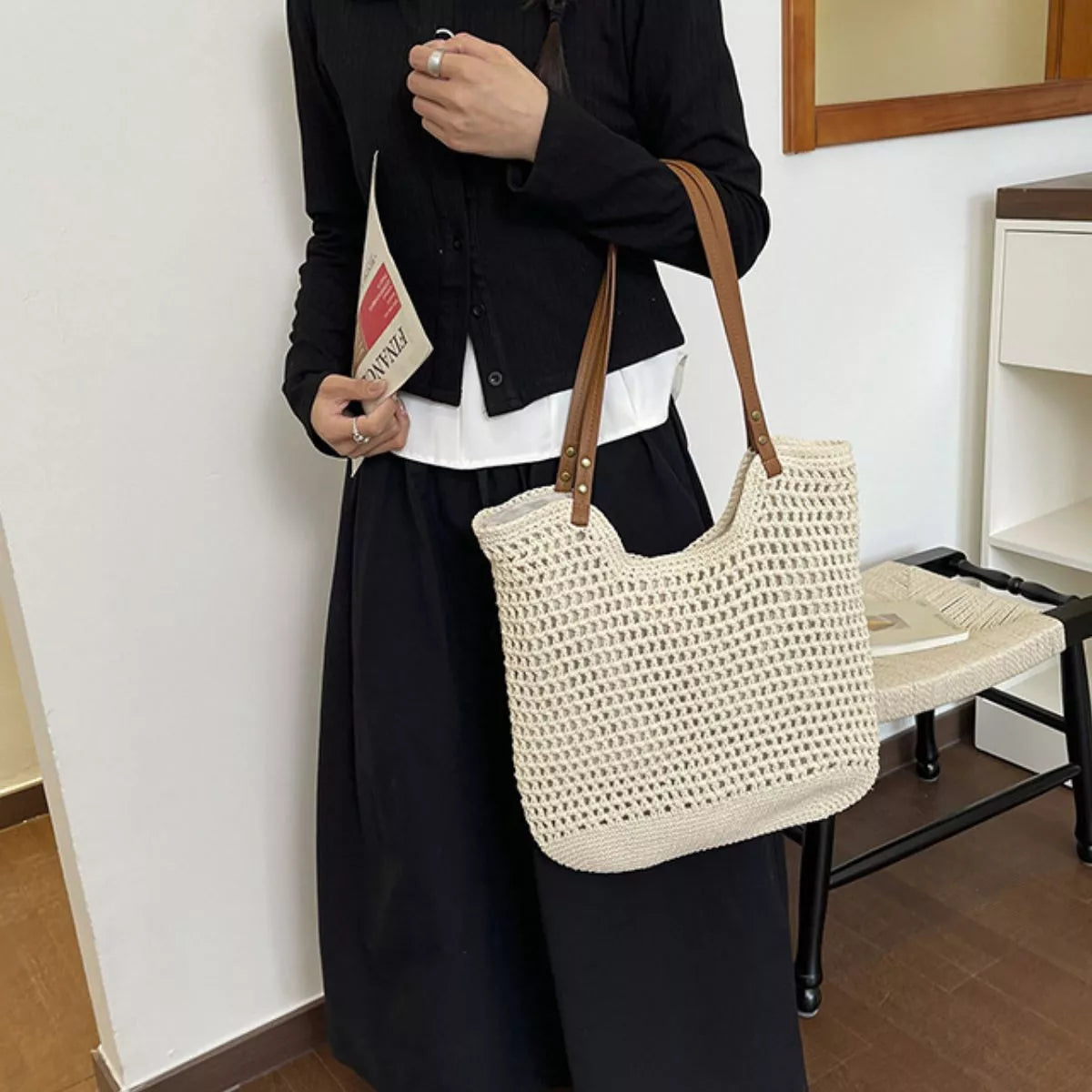 Crochet Knit Shoulder Bag