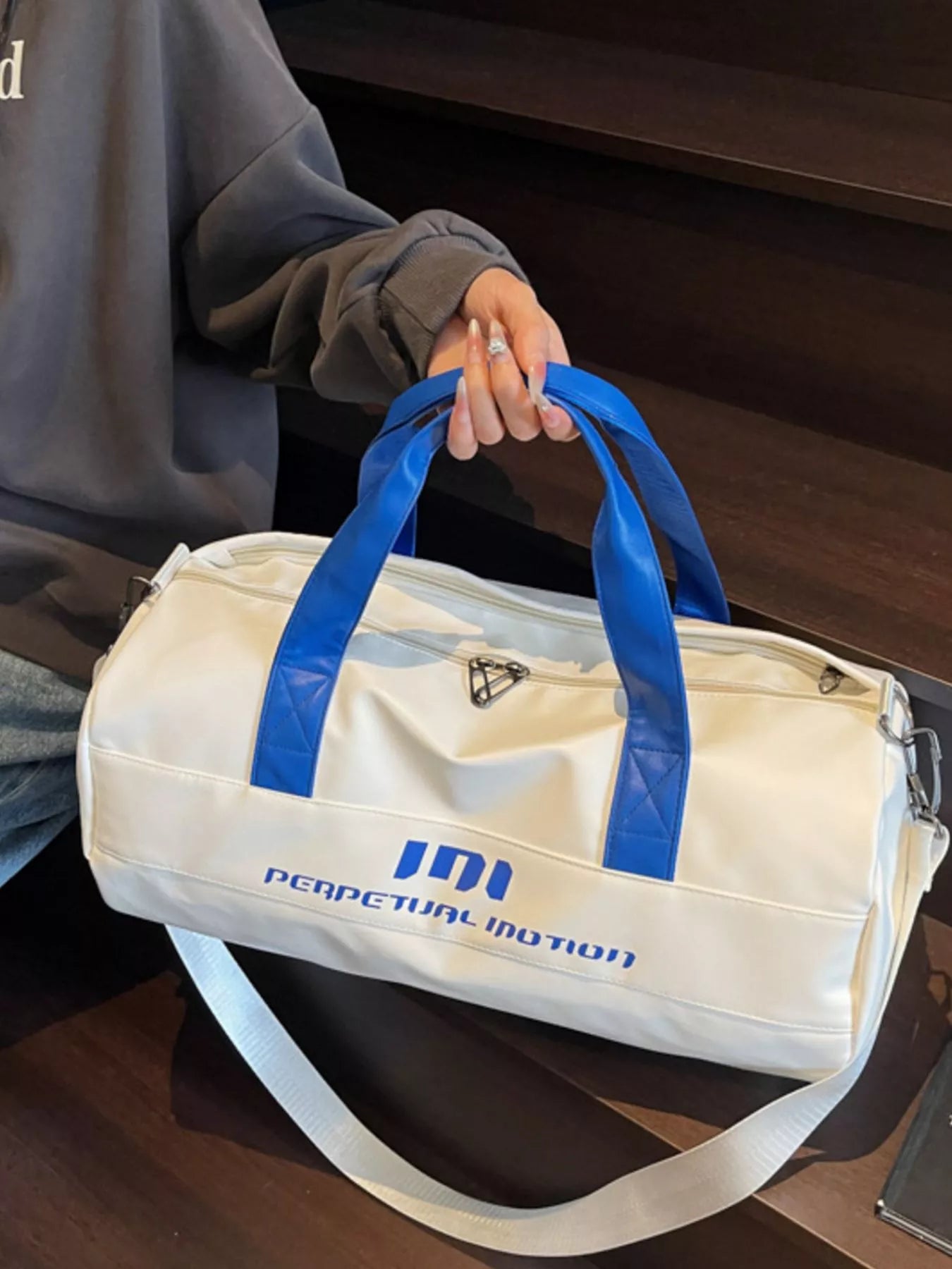 Sporty Duffel Bag with Shoulder Strap