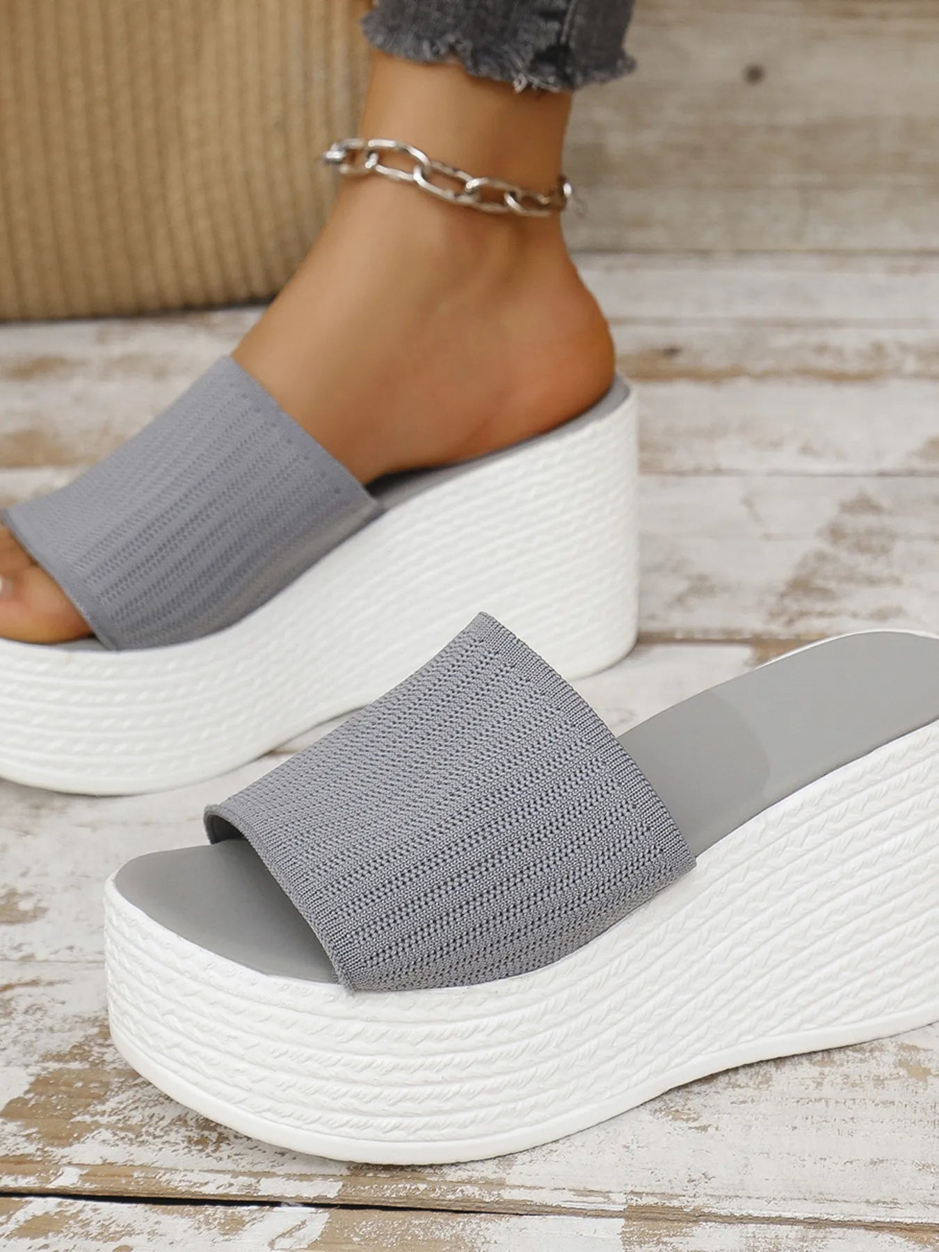 Open Toe Platform Wedge Sandals