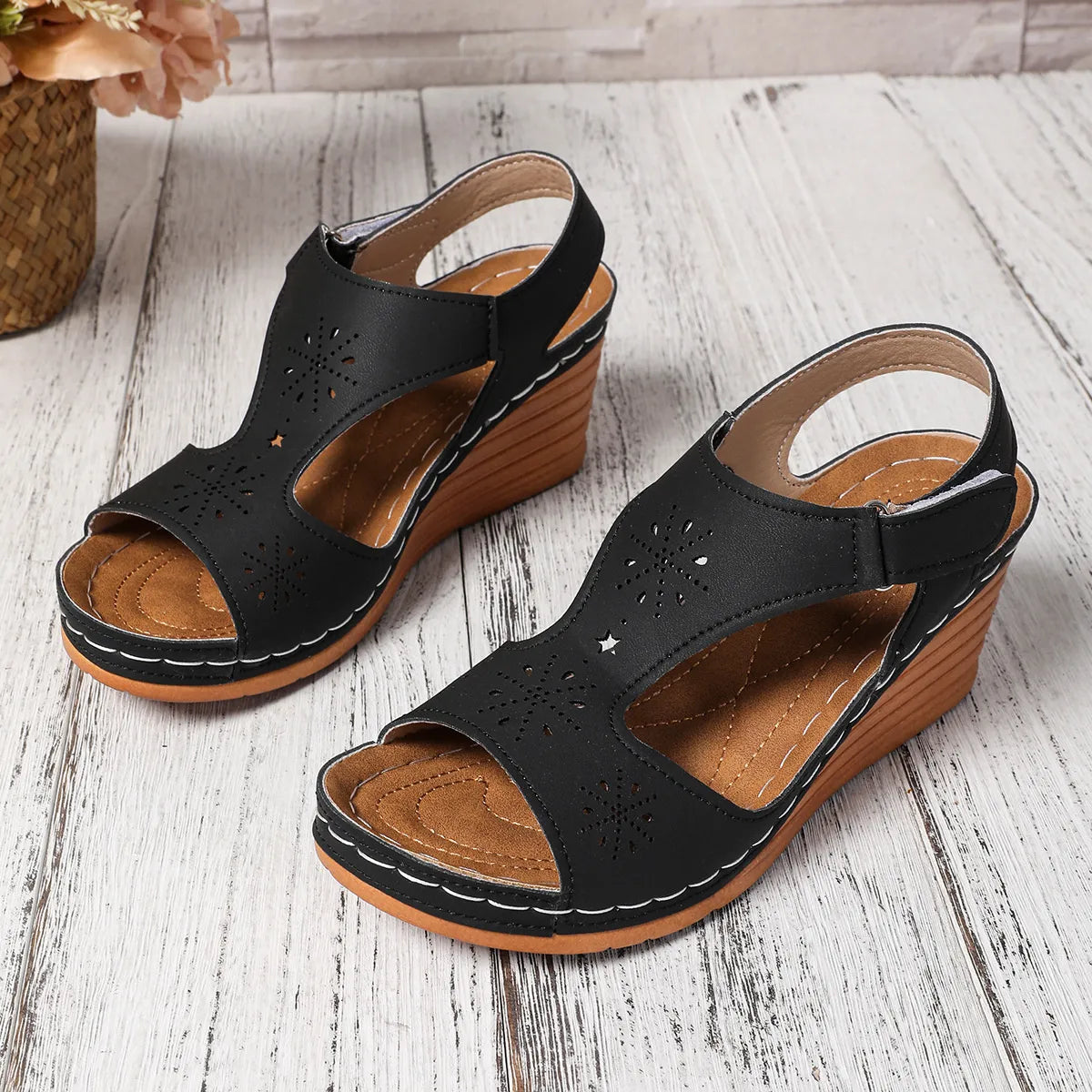Open Toe Wedge Sandals