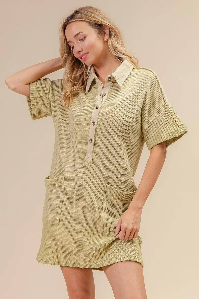 BiBi Dip Dye Mineral Washed Knit Dress