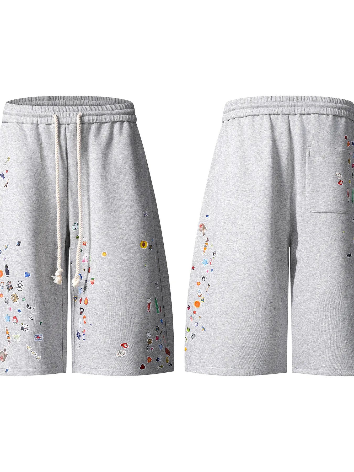 Men's Printed Drawstring Casual Shorts