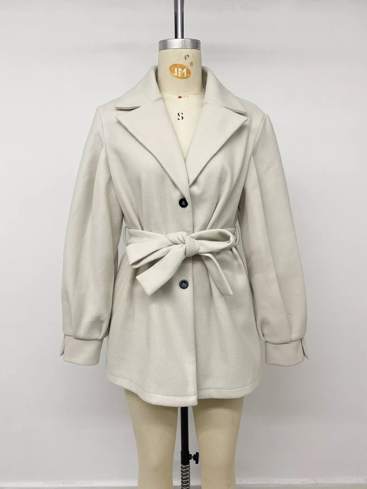 Lapel Collar Button Up Outerwear