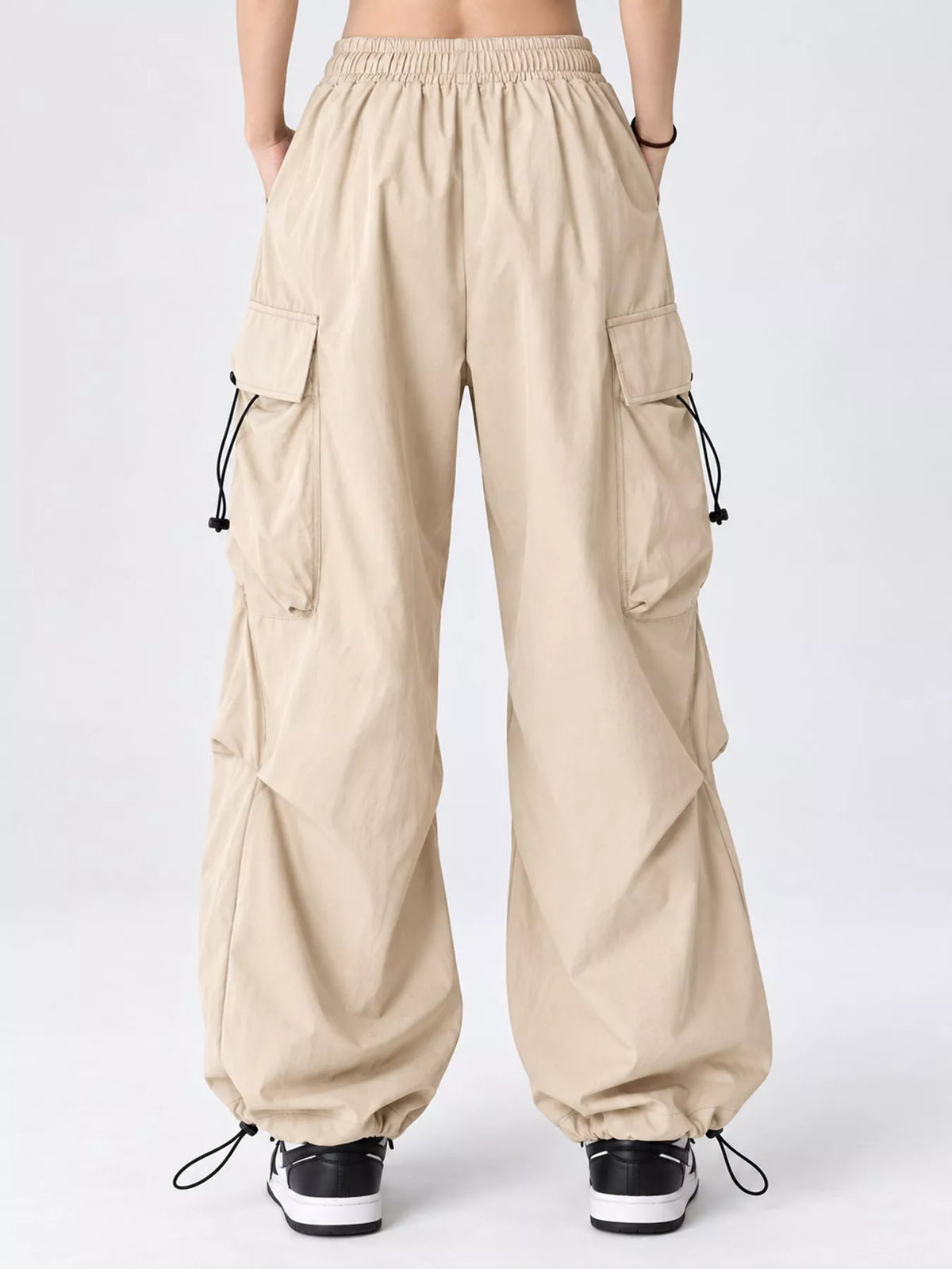 Full Size Drawstring Cargo Pants Plus Size