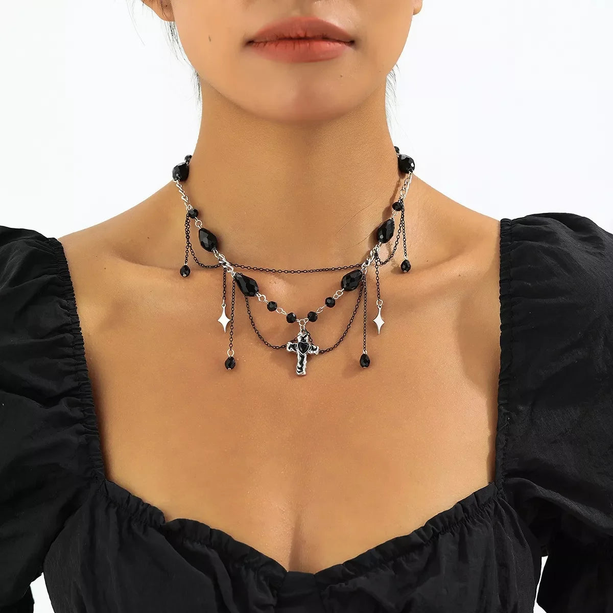 Gothic Cross Pendant Necklace