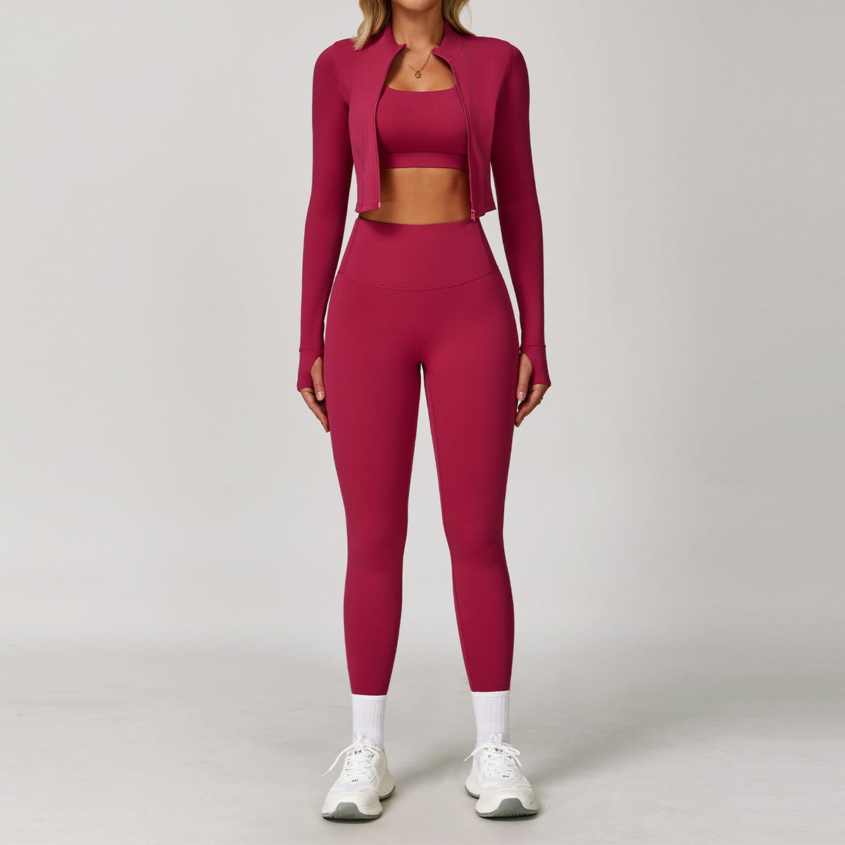 Women's High-Waist Three-Piece Activewear Set