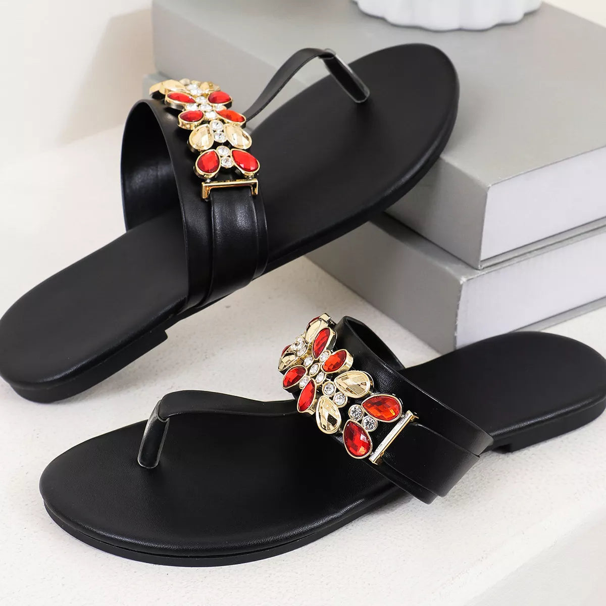 Toe Post Flats Sandals